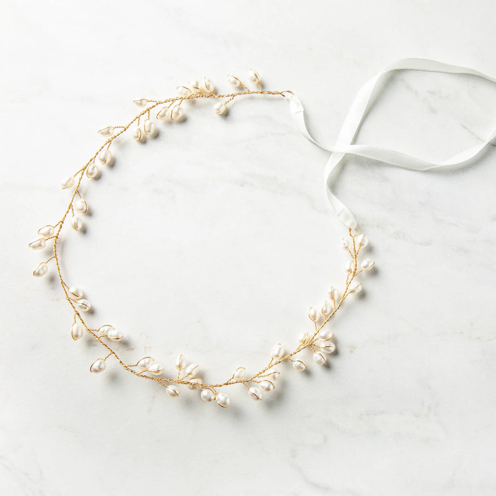 Dinja Hairvine Gold - bijoux pour cheveux de mariée SallyJaneBridal