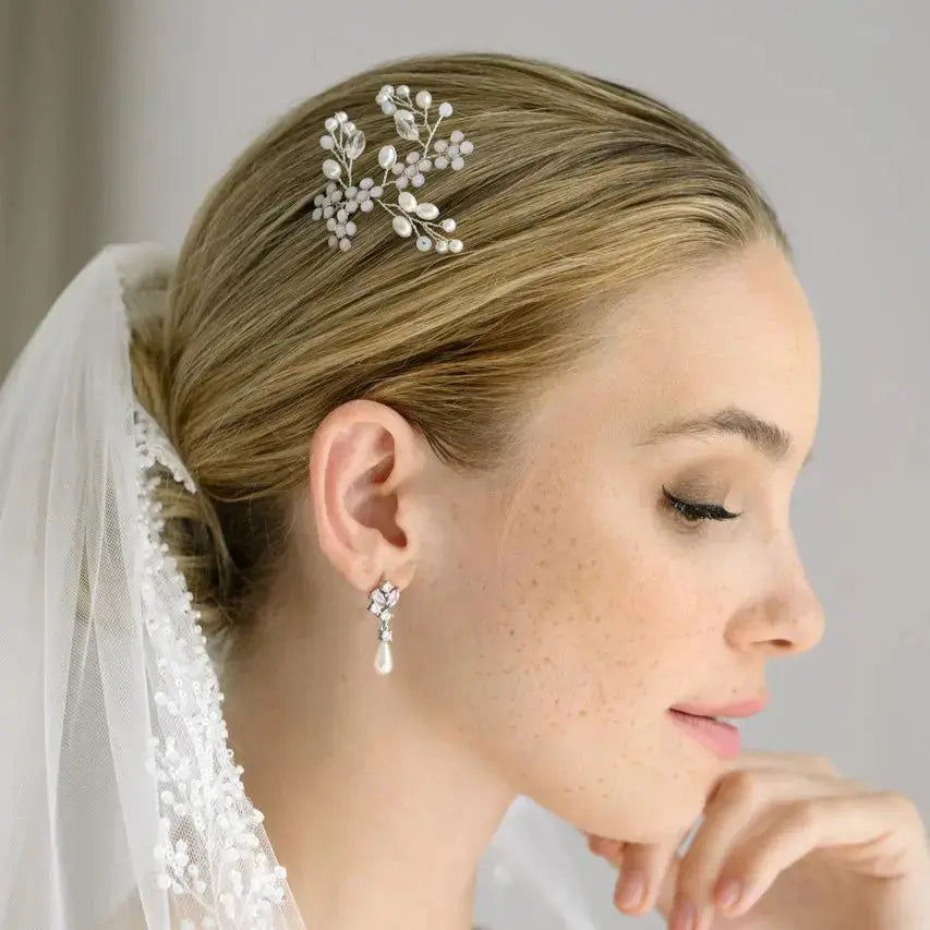 ÉPINGLE À CHEVEUX DE MARIÉE HP6794S-1 – CRISTAUX & PERLES SCINTILLANTES G.Westerleigh