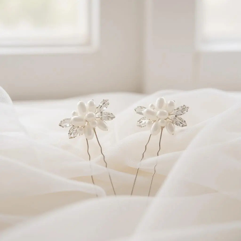 ÉPINGLES À CHEVEUX DIVINE PEARL - (PAIRE) ÉPINGLE 47 Athena Bridal Jewellery