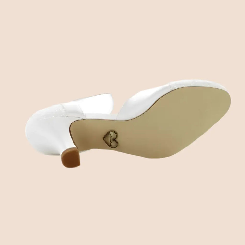 ESCARPINS IVOIRE ET PAILLETTES ETRETAT WHITE LADY