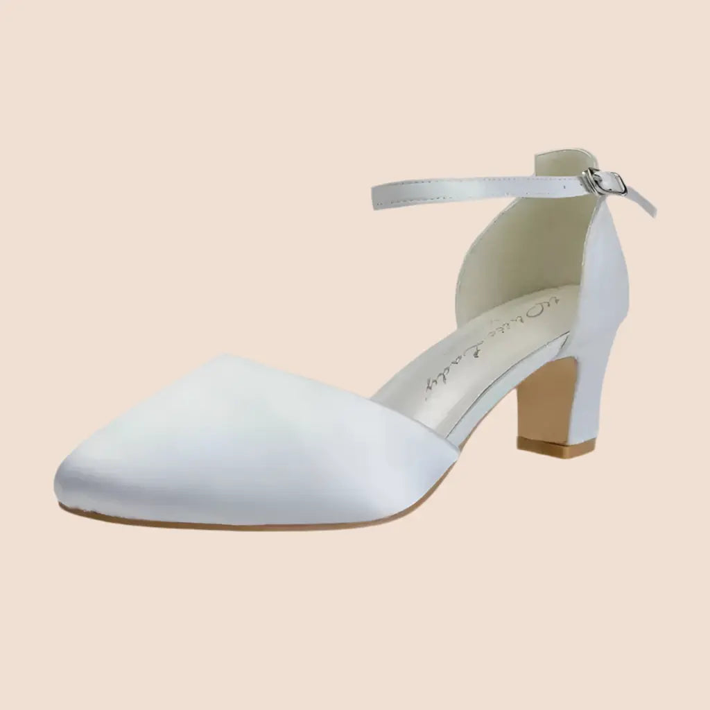 ESCARPINS MARIÉE EN SATIN ARGENT JULIA WHITE LADY