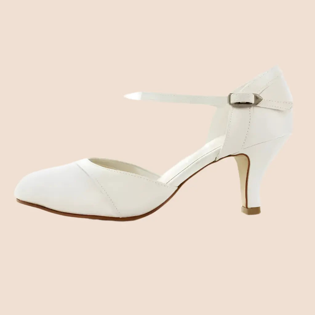 ESCARPINS SATIN IVOIRE ETRETAT WHITE LADY