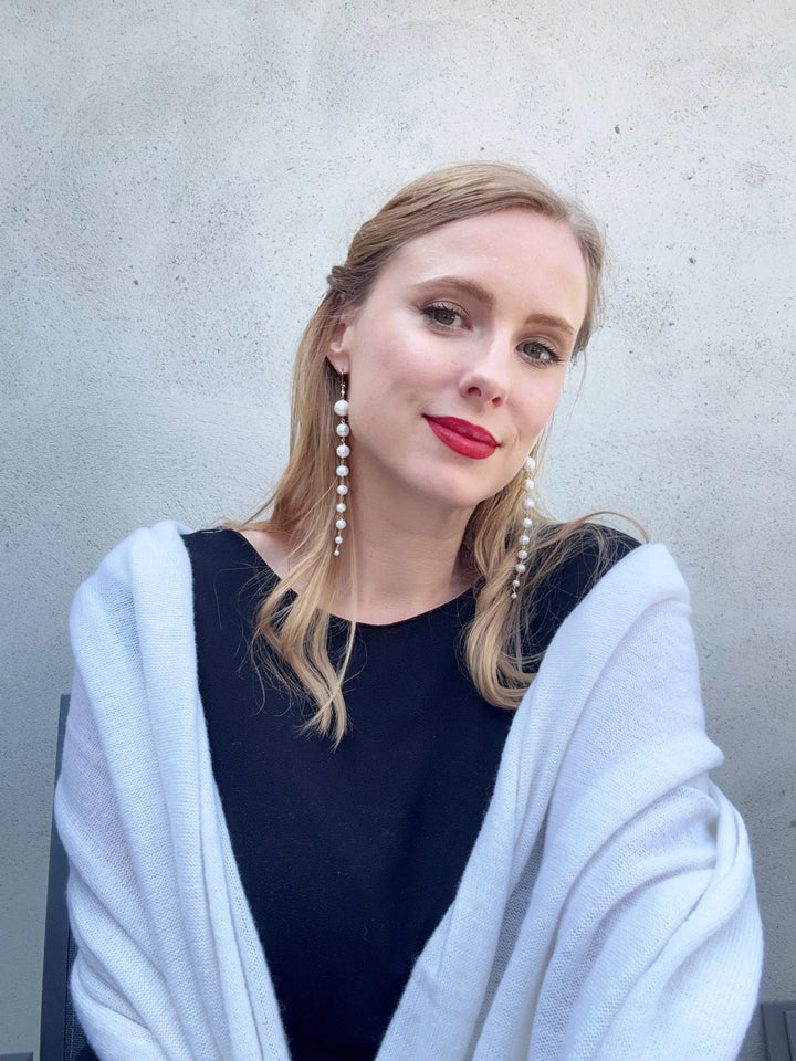 ÉTOLE DE MARIÉE 100 % CACHEMIRE BLANC CASSÉ - TOSCANE Assia di Brunetti Federica e C. s.a.s.