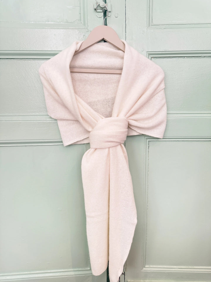 ÉTOLE DE MARIÉE 100 % CACHEMIRE BLANC CASSÉ - TOSCANE Assia di Brunetti Federica e C. s.a.s.