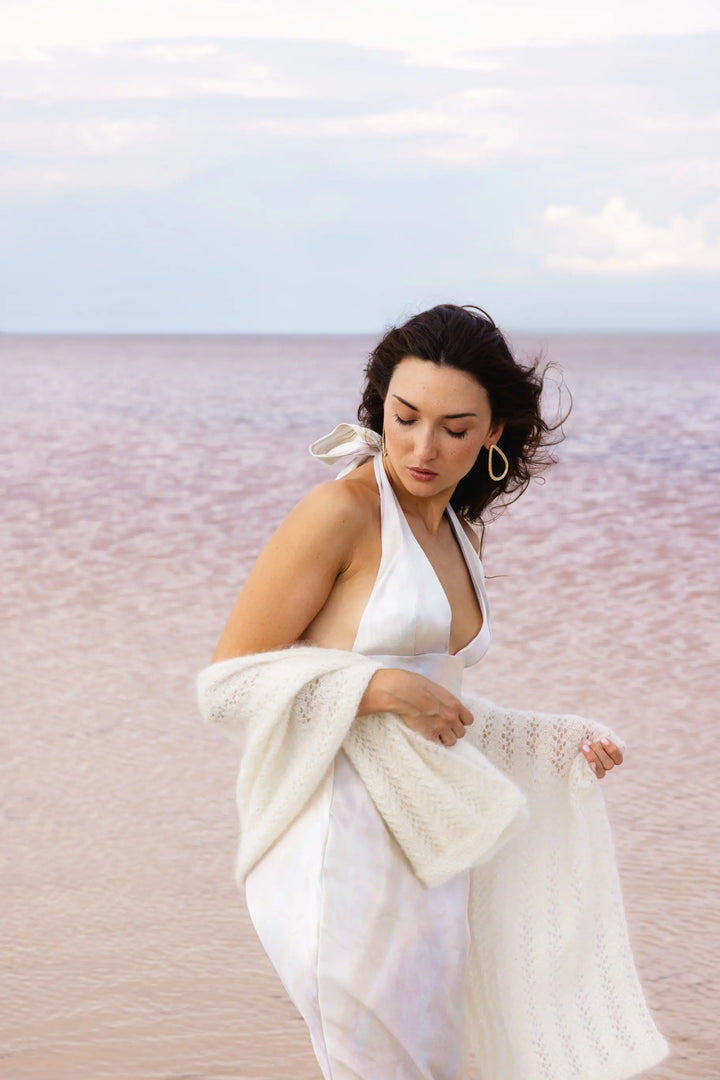 ÉTOLE MARIAGE MOHAIR & SOIE - FARAH - DOUCE & LÉGÉRE EFFET DENTELLE CHIC Adepte