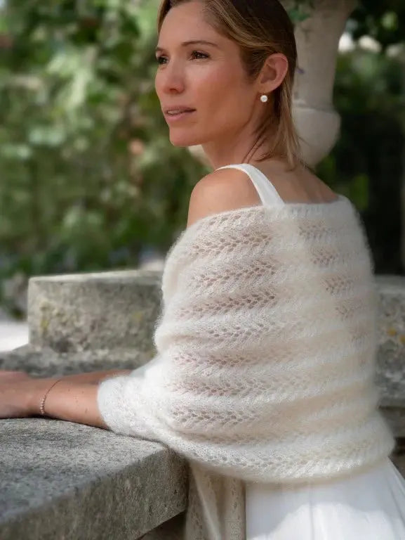 ÉTOLE MARIAGE MOHAIR & SOIE - FARAH - DOUCE & LÉGÉRE EFFET DENTELLE CHIC Adepte