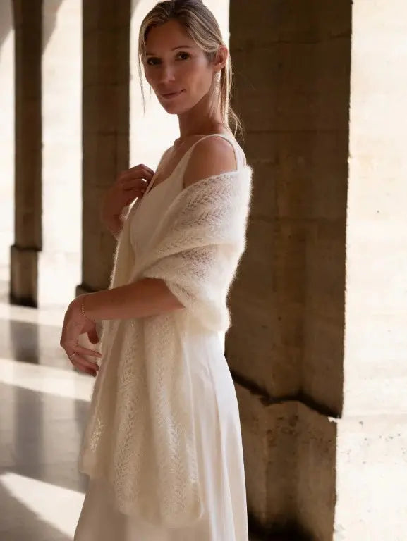 ÉTOLE MARIAGE MOHAIR & SOIE - FARAH - DOUCE & LÉGÉRE EFFET DENTELLE CHIC Adepte