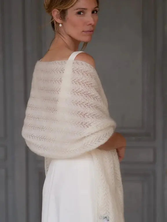 ÉTOLE MARIAGE MOHAIR & SOIE - FARAH - DOUCE & LÉGÉRE EFFET DENTELLE CHIC Adepte
