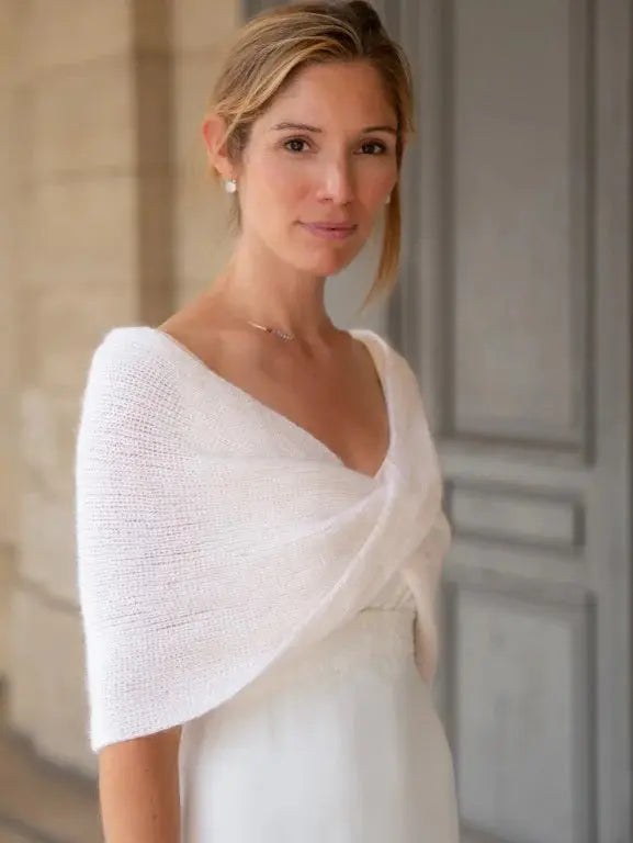 ÉTOLE OLIVIA ANGORA - PARFAITE POUR MARIAGE D'HIVER & APRÈS Adepte