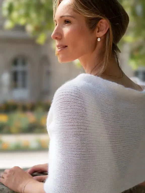 ÉTOLE OLIVIA ANGORA - PARFAITE POUR MARIAGE D'HIVER & APRÈS Adepte
