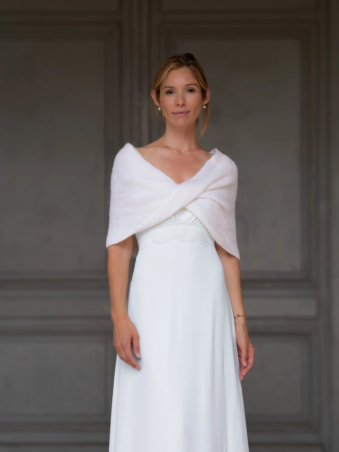 ÉTOLE OLIVIA ANGORA - PARFAITE POUR MARIAGE D'HIVER & APRÈS Adepte