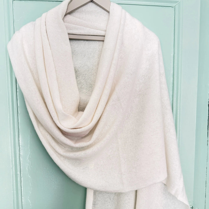 ÉTOLE POUR MARIAGE OU COCKTAIL EN LAINE/CACHEMIRE ET VISCOSE EN BLANC IVOIRE - CAPRI Assia di Brunetti Federica e C. s.a.s.