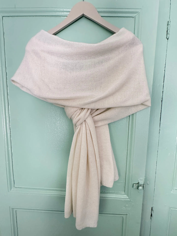 ÉTOLE POUR MARIAGE OU COCKTAIL EN LAINE/CACHEMIRE ET VISCOSE EN BLANC IVOIRE - CAPRI Assia di Brunetti Federica e C. s.a.s.