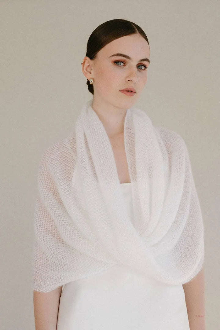 Étole de Mariée Luxueuse / MAGNOLIA: Off White 605 / XS / S / M WOOL HOUSE