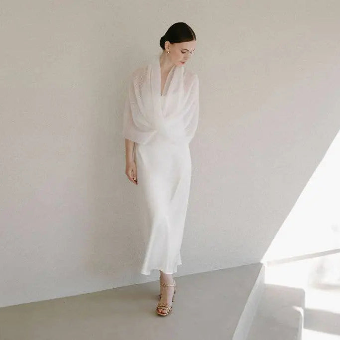 Étole de Mariée Luxueuse / MAGNOLIA: Off White 605 / XS / S / M WOOL HOUSE