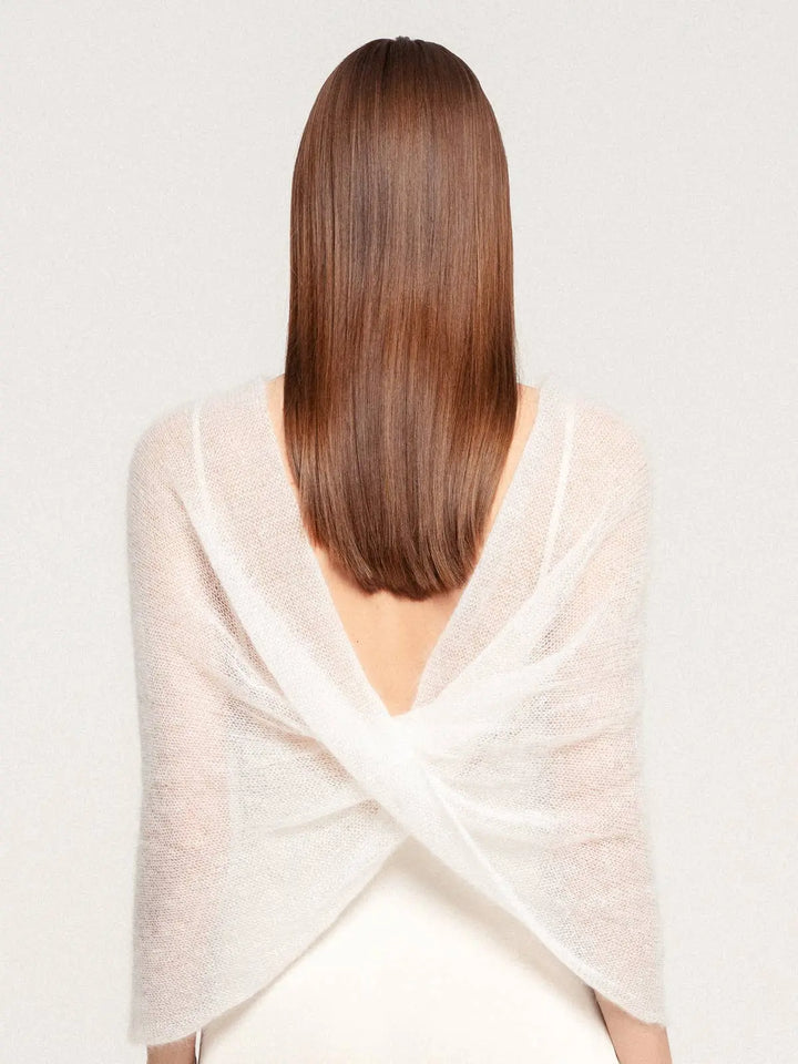 Étole de mariage moderne en mohair / EMMA: Off White 605 / XS / S / M WOOL HOUSE