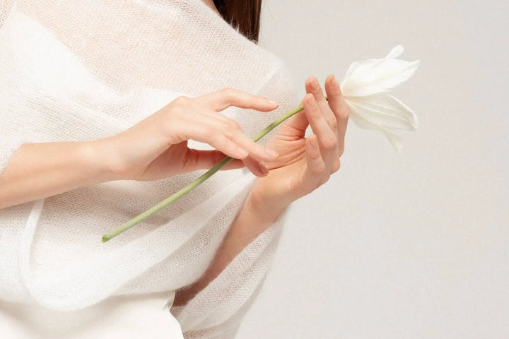 Étole de mariage moderne en mohair / EMMA: Off White 605 / XS / S / M WOOL HOUSE