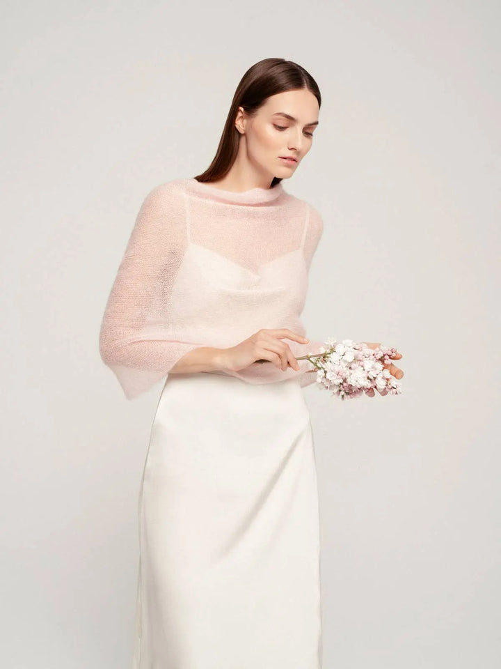 Étole de mariage moderne en mohair / EMMA: Off White 605 / XS / S / M WOOL HOUSE
