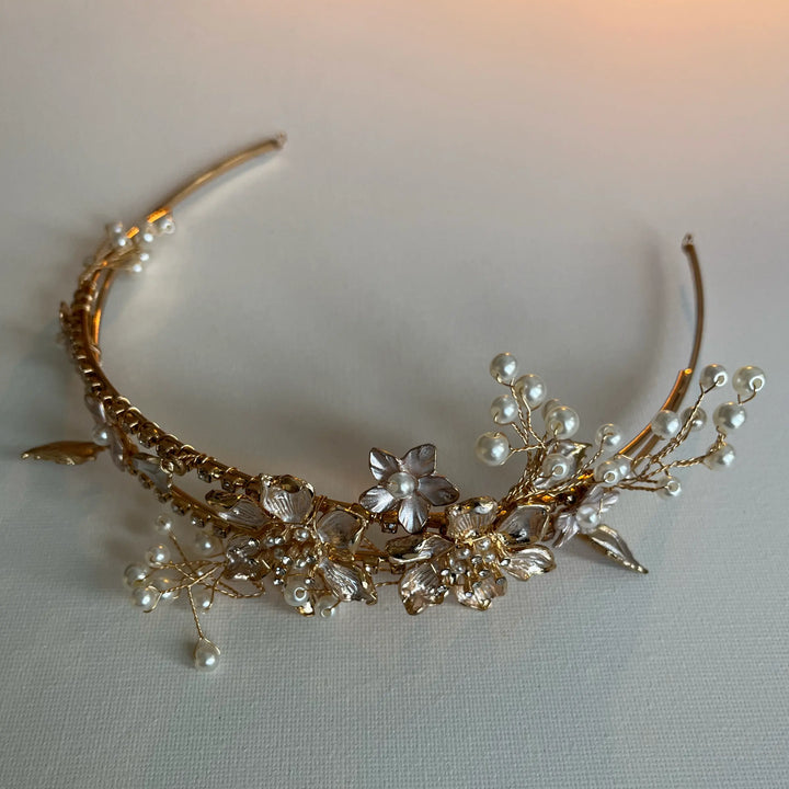 Hestia Tiara - bijoux pour cheveux de mariée SallyJaneBridal