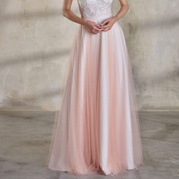 Jupe de mariée Babette SD35 – tulle – dégradé ivoire et rose