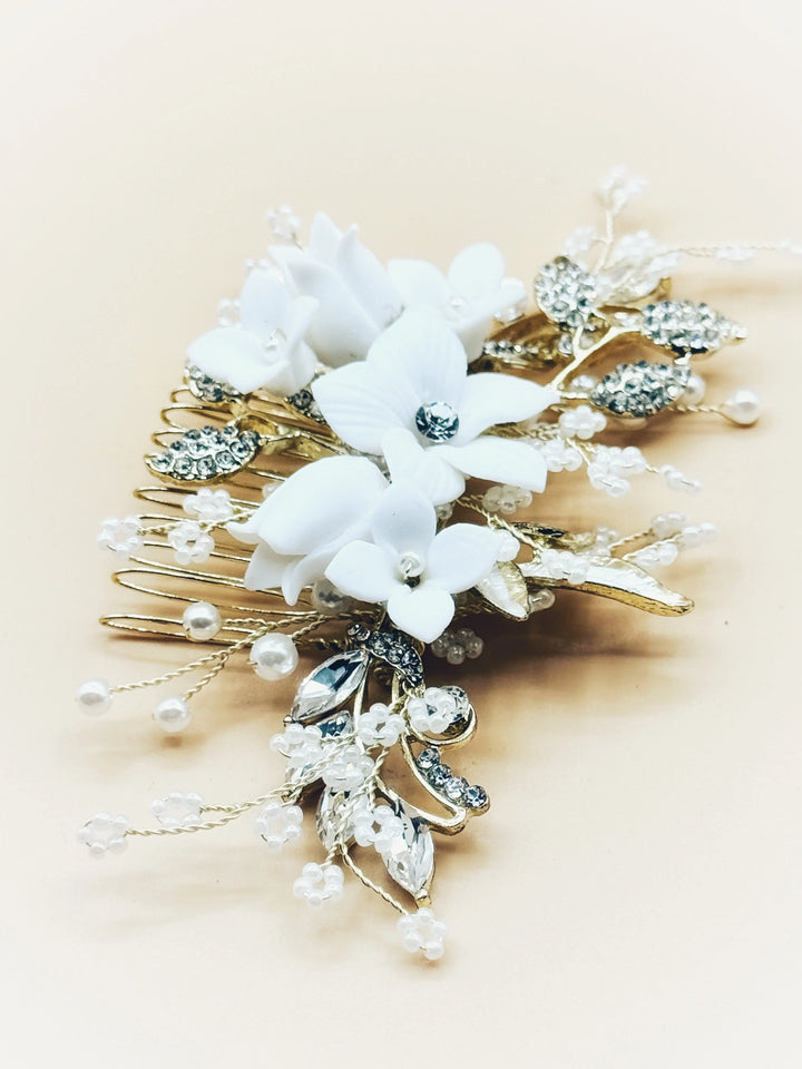 PEIGNE MARIÉE FLORALY - Mas Accessoires