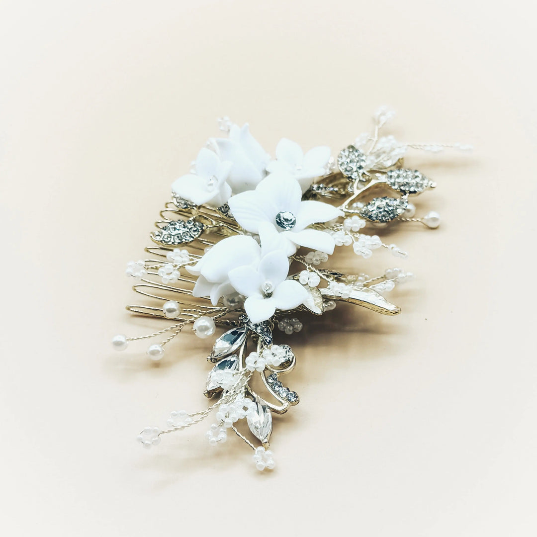 PEIGNE MARIÉE FLORALY Athena Bridal jewellery