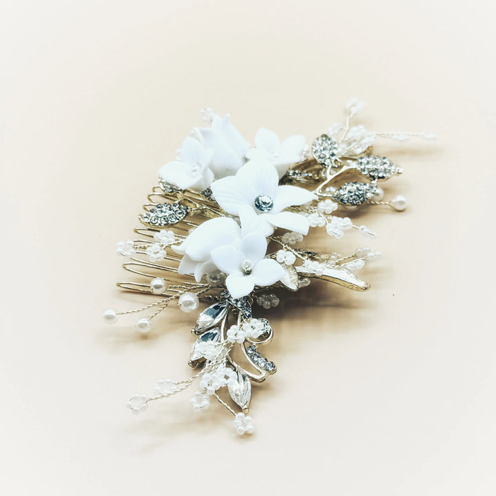 PEIGNE MARIÉE FLORALY Athena Bridal jewellery
