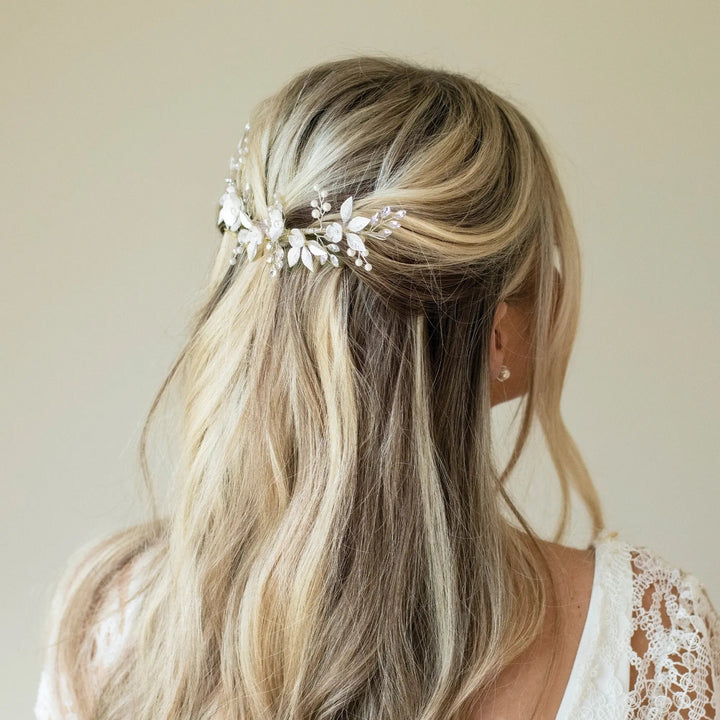 PINCE À CHEVEUX FLORALE ÉCLAT DE FLEURS Ivory and co