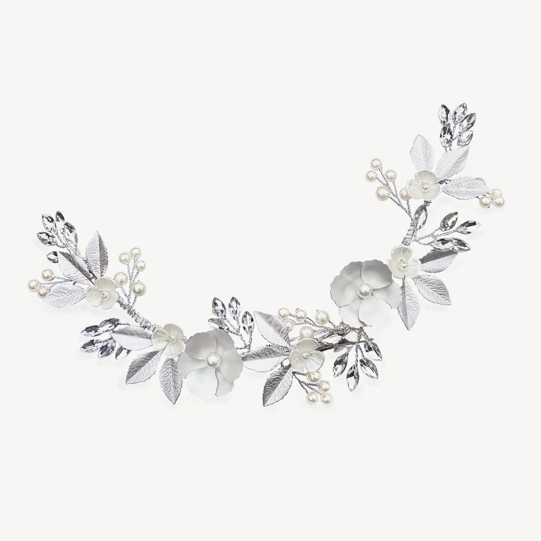 PINCE À CHEVEUX FLORALE ÉCLAT DE FLEURS Ivory and co