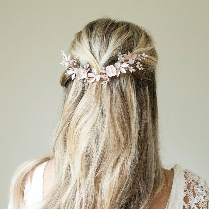 PINCE À CHEVEUX FLORALE ÉCLAT DE FLEURS Ivory and co
