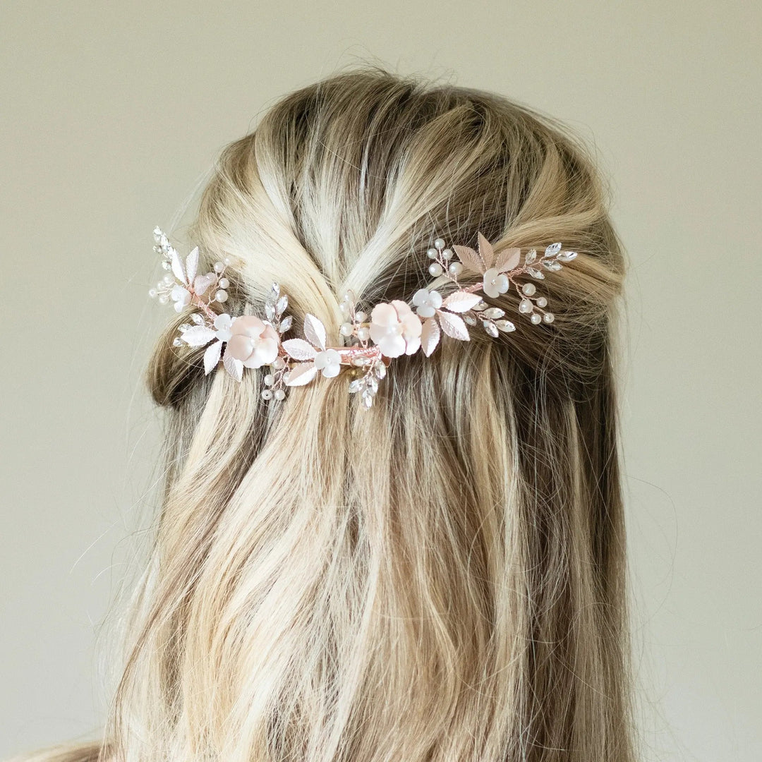 PINCE À CHEVEUX FLORALE ÉCLAT DE FLEURS Ivory and co
