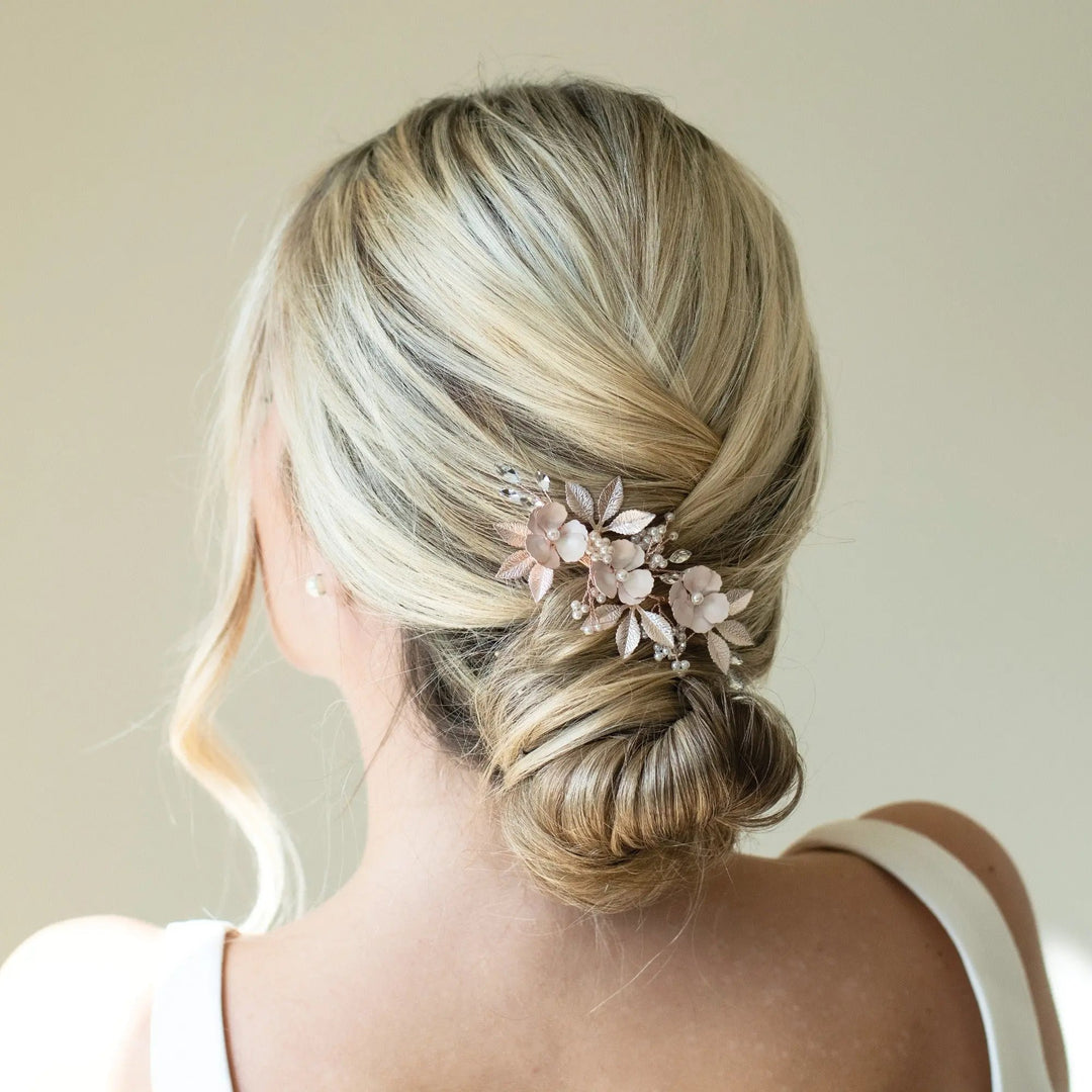 PINCE À CHEVEUX FLORALE GARDENIA Ivory and co