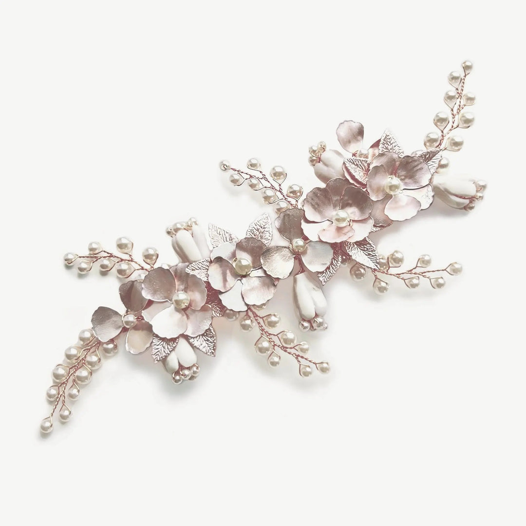 PINCE À CHEVEUX FLORALE RÊVE DE PRINTEMPS Ivory and co