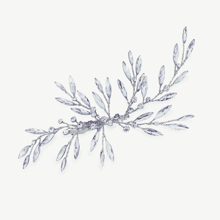 PINCE À CHEVEUX MARIAGE WINTERSWEET EN CRISTAUX ARGENTÉS Ivory and co