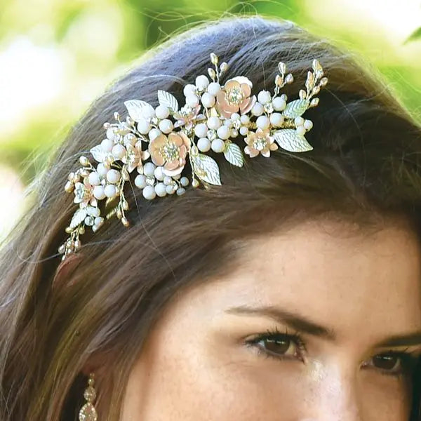 PINCE À FLEURS PASTEL DORÉE BOTANICA Ivory and co