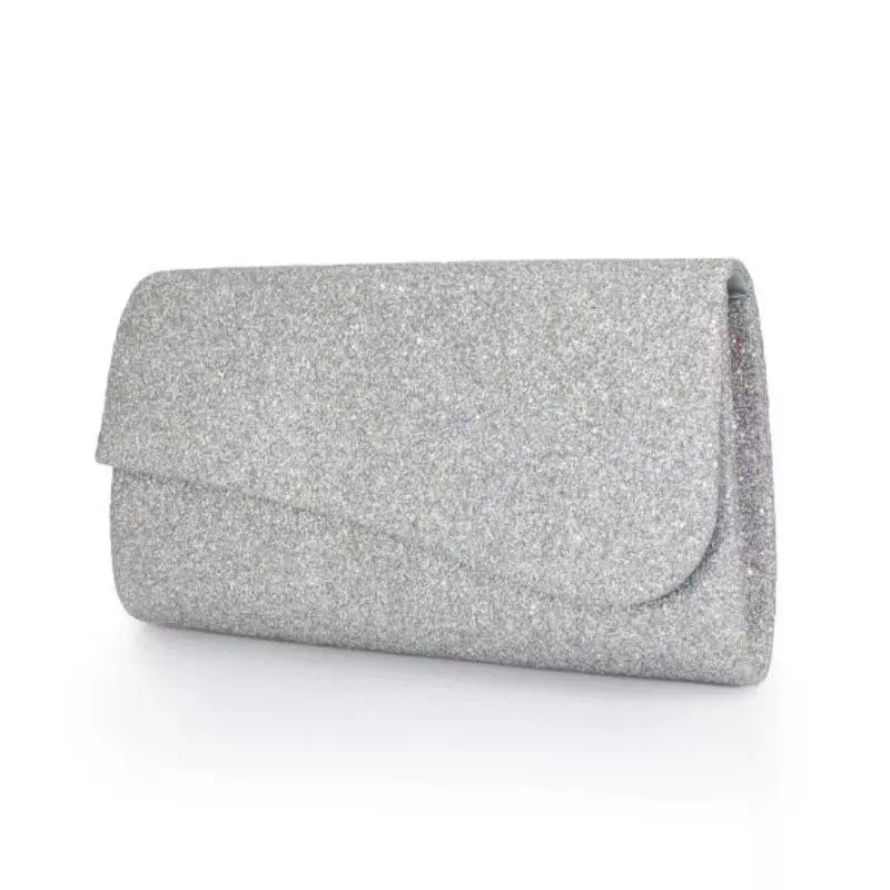 POCHETTE CÉRÉMONIE MULTIPAILLETTES GRIS NOIR JULIANE WHITE LADY