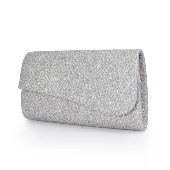POCHETTE CÉRÉMONIE MULTIPAILLETTES GRIS NOIR JULIANE WHITE LADY