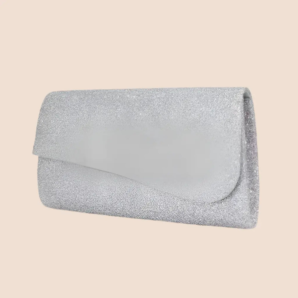 POCHETTE CÉRÉMONIE MULTIPAILLETTES GRIS NOIR JULIANE White Lady