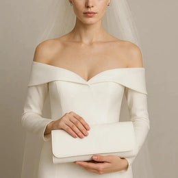 Sac de mariée Romina – satin ivoire teintable