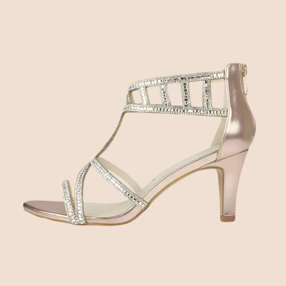 SANDALES MARIAGE OR ROSE CASTELLET white lady