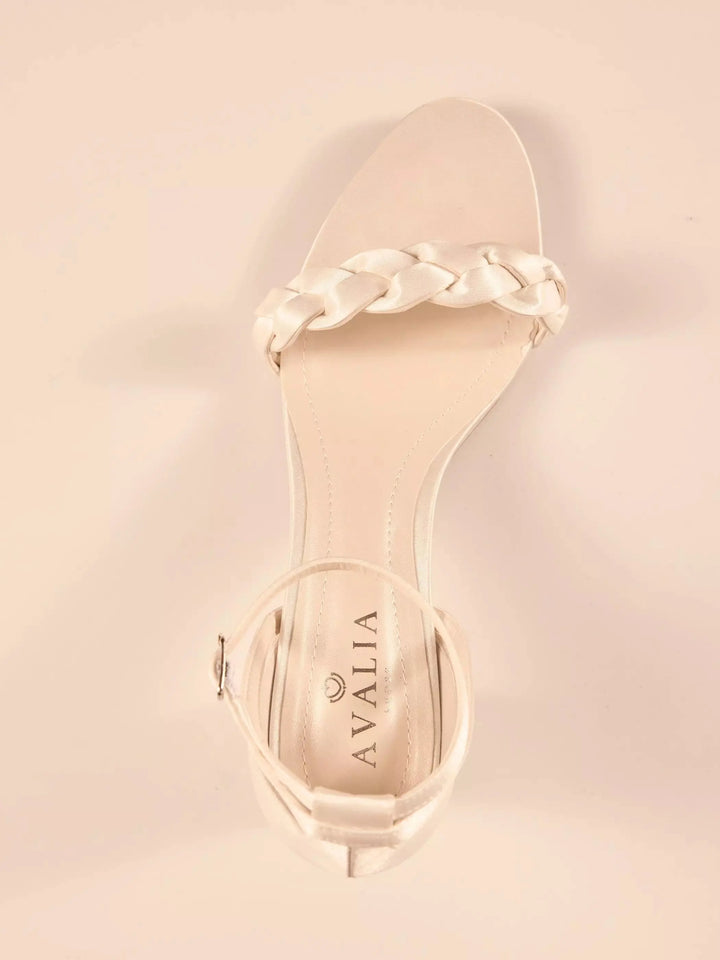 SANDALES MARIÉE EN SATIN TEA - Mas Accessoires