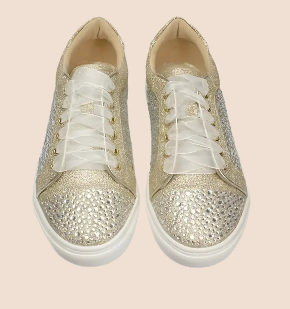SNEAKERS MARIAGE STRASS BAYEUX White Lady