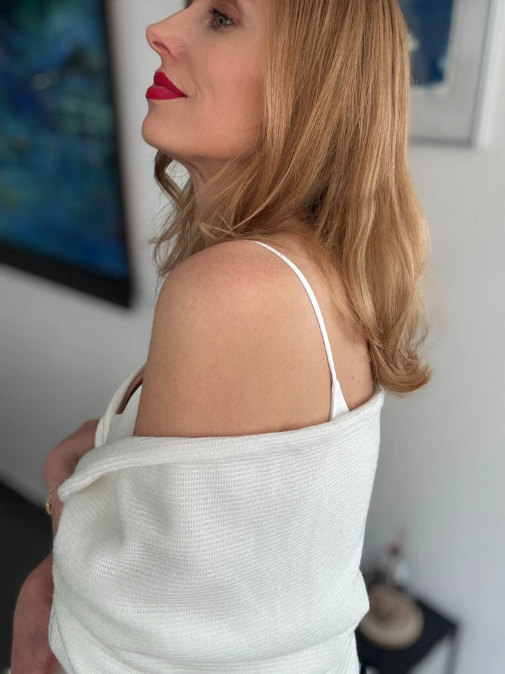 ÉTOLE MARIÉE IVOIRE EFFET CACHEMIRE 318 Bianco Evento