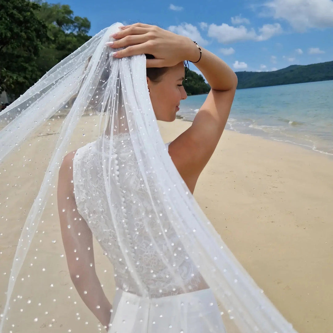 VOILE DE MARIÉE AUX GOUTTES DE PLUIES TRANSLUCIDES - MALIGROSA WD120 Novias