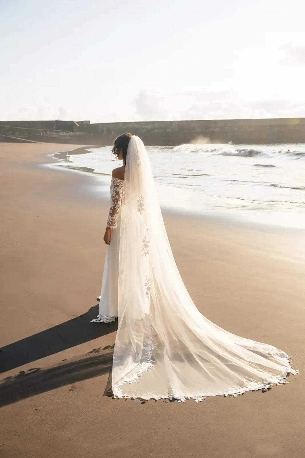 VOILE DE MARIÉE EN DENTELLE POÉETIQUE FLORALE - MÁLAGA WD110 Novias