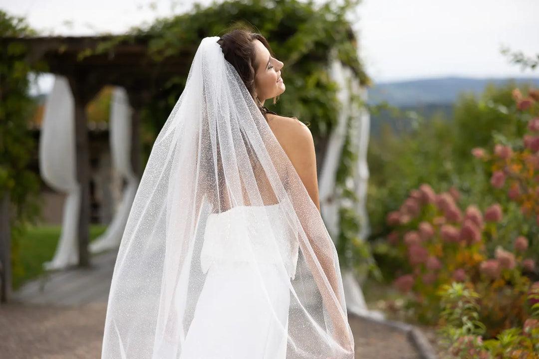 VOILE DE MARIÉE BROCARD ARGENT TRITA WD78 Novias