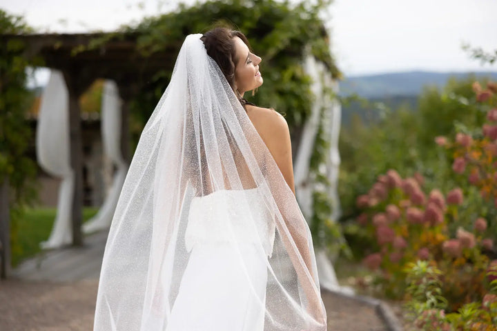 VOILE DE MARIÉE BROCARD ARGENT TRITA WD78 Novias