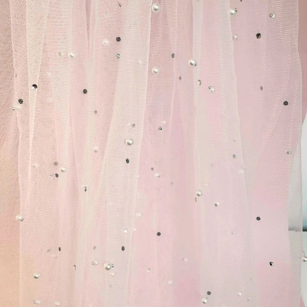 VOILE DE MARIÉE COURT PERLES ET STRASS RITA W44 Novias