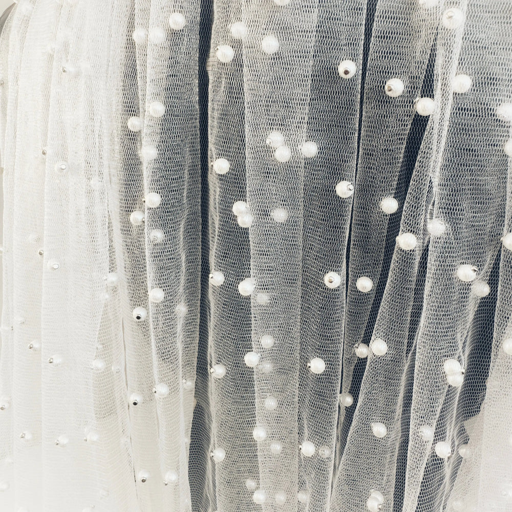 VOILE DE MARIÉE LONG PERLÉ ÉVITA WD97 Novias