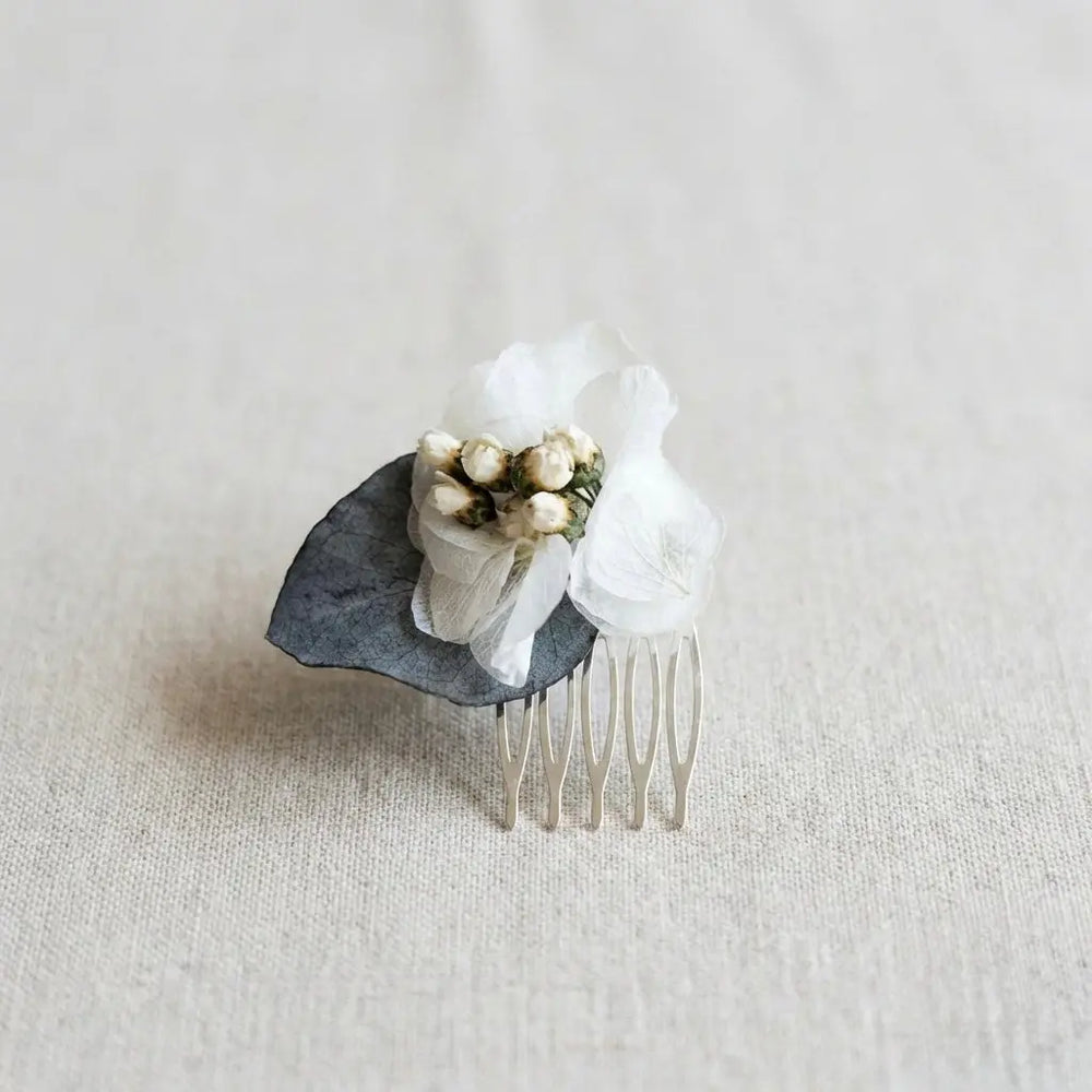 ALBA – PETIT PEIGNE MARIÉE HORTENSIA BLANC L'atelier du 6
